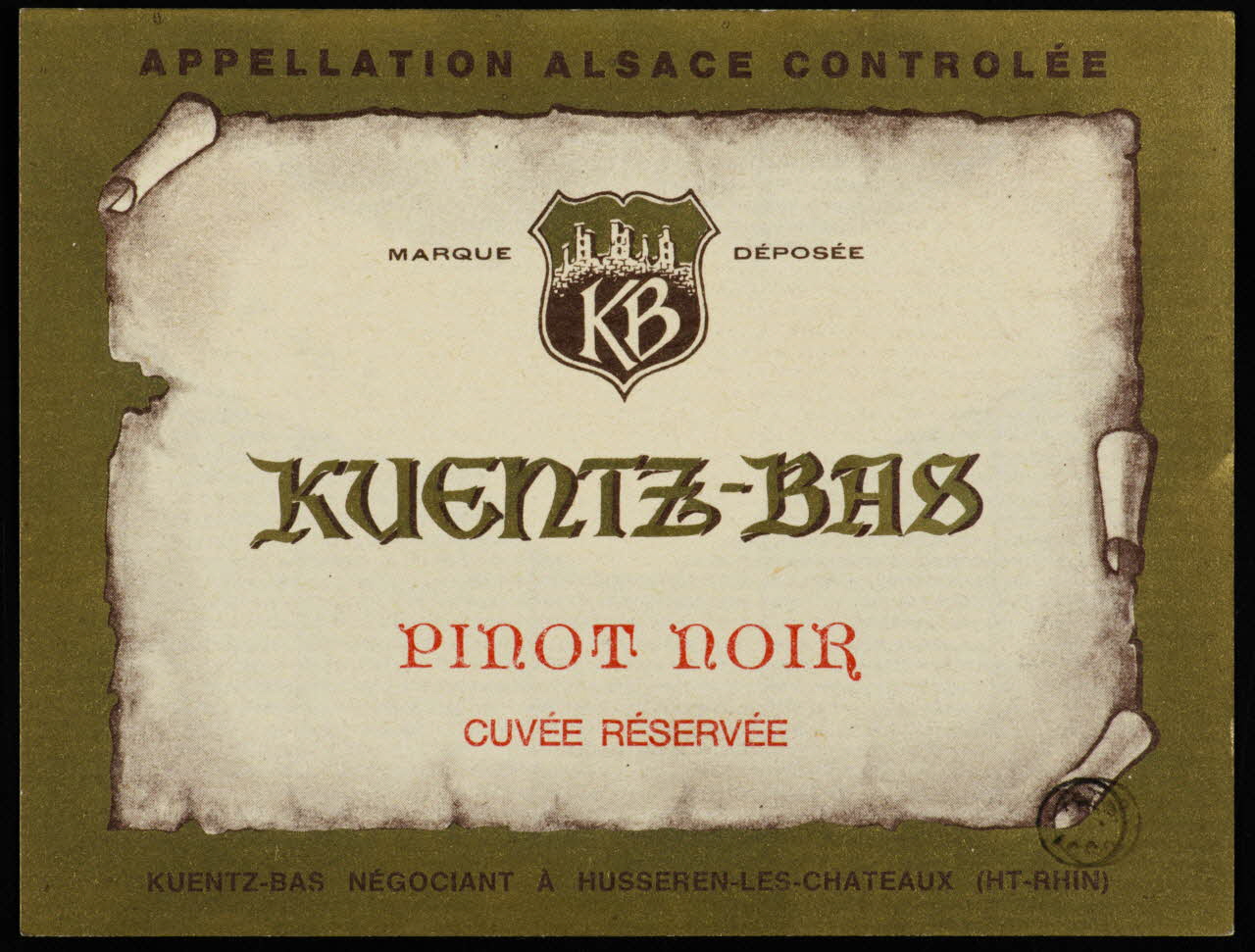 estampe KUENTZ-BAS  PINOT NOIR 1972.58.40.1/2 Photo