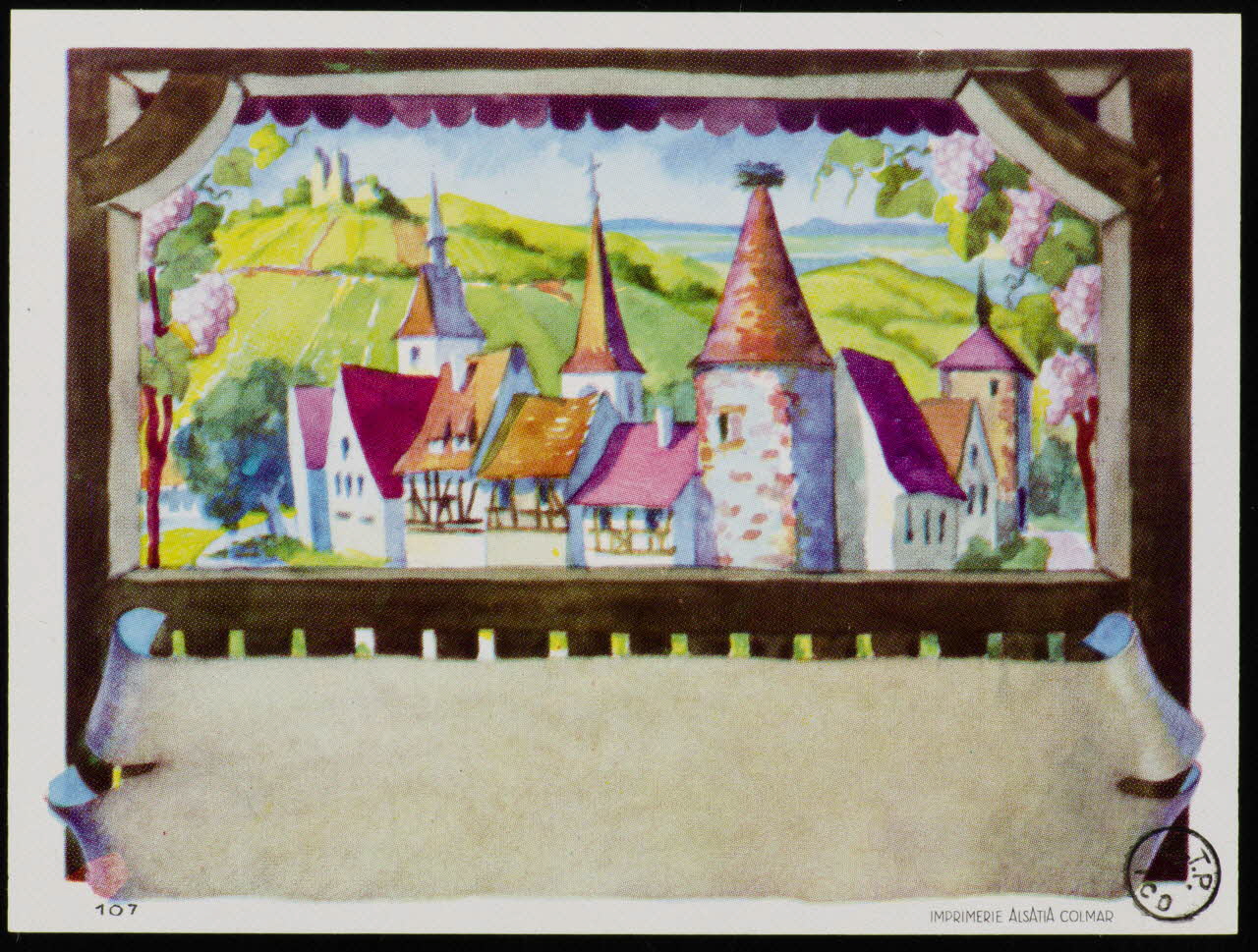 estampe Village d'Alsace 1972.58.60.1/2 Photo