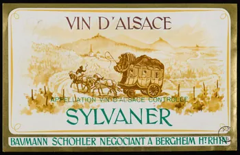 estampe VIN D'ALSACE  SYLVANER 1972.58.79.1/2  Photo