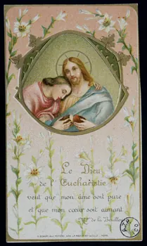 Bonamy estampe Le Dieu  de l'Eucharistie  veut que mon âme soit pure  et que mon coeur soit aimant 1913 1978.63.117 Photo