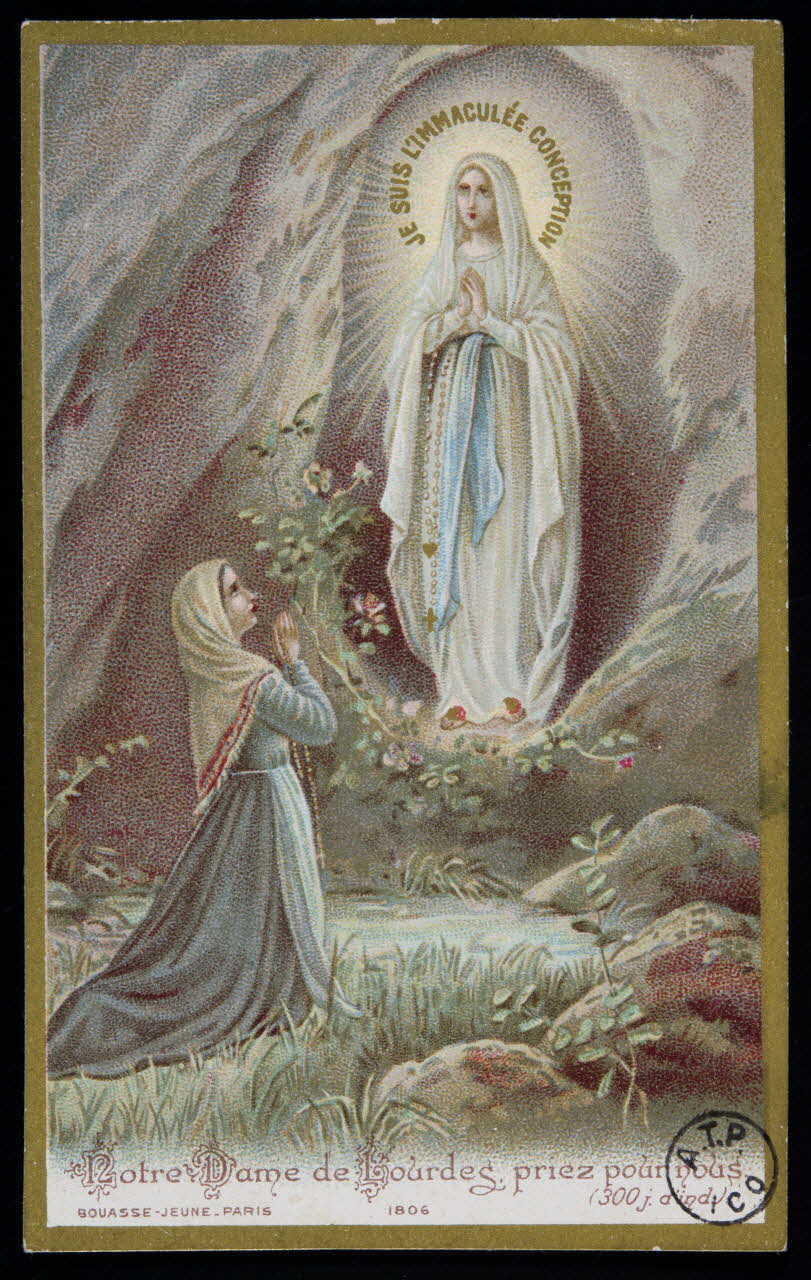 estampe Notre Dame de Lourdes priez pour nous 1978.63.125 Photo