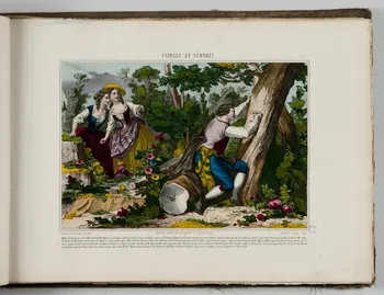 album ESTELLE ET NEMORIN.  NEMORIN GRAVE SUR UN ARBRE LE NOM D'ESTELLE. 1979.82.163.144  Photo