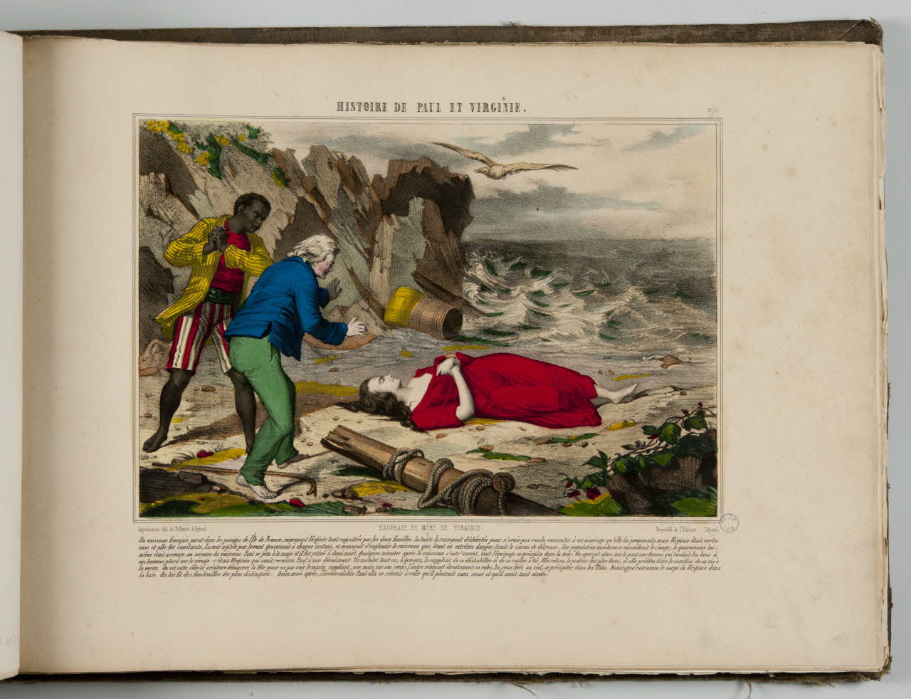 album HISTOIRE DE PAUL ET VIRGINIE.  NAUFRAGE ET MORT DE VIRGINIE. 1979.82.163.146 Photo