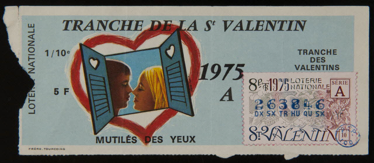 estampe LOTERIE NATIONALE  TRANCHE DE LA St VALENTIN 1980.25.26 Photo