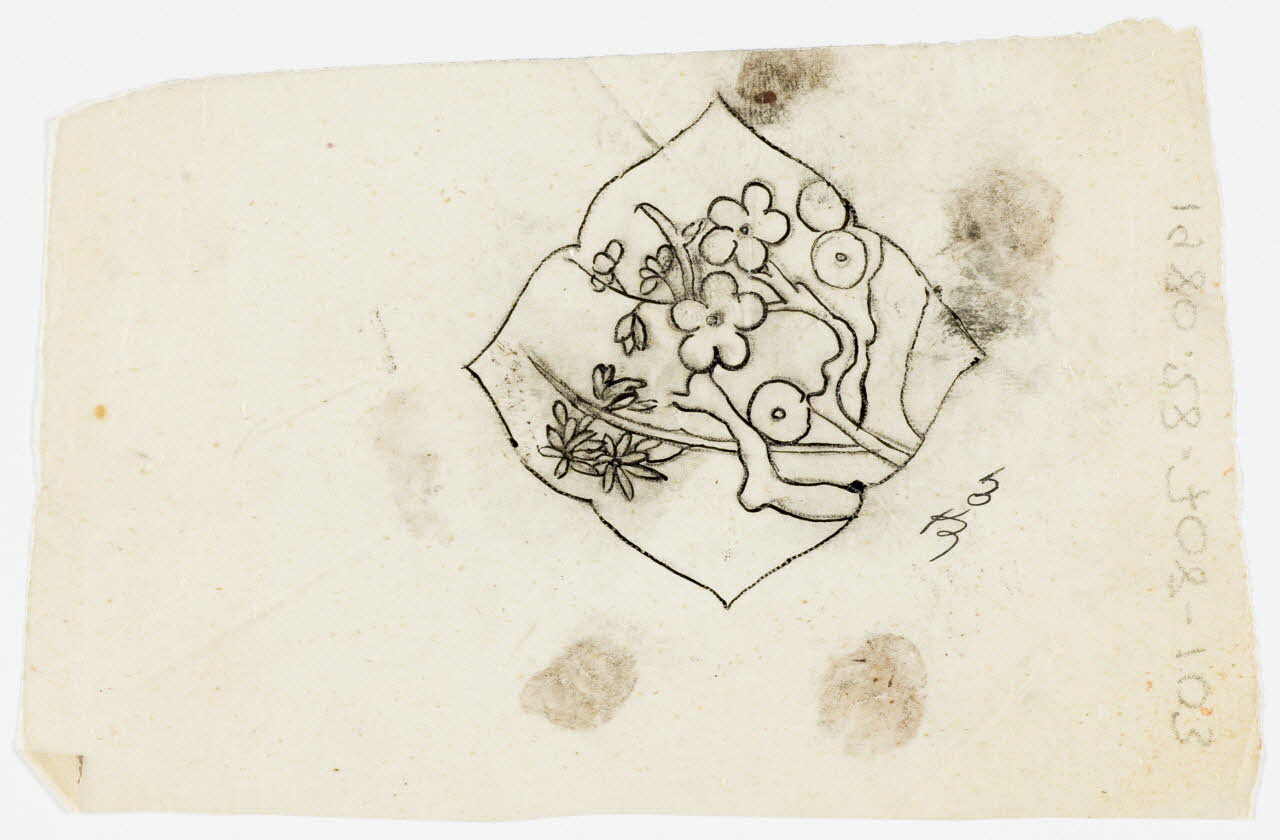 dessin Poncif à motif végétal 1980.28.708.103 Photo