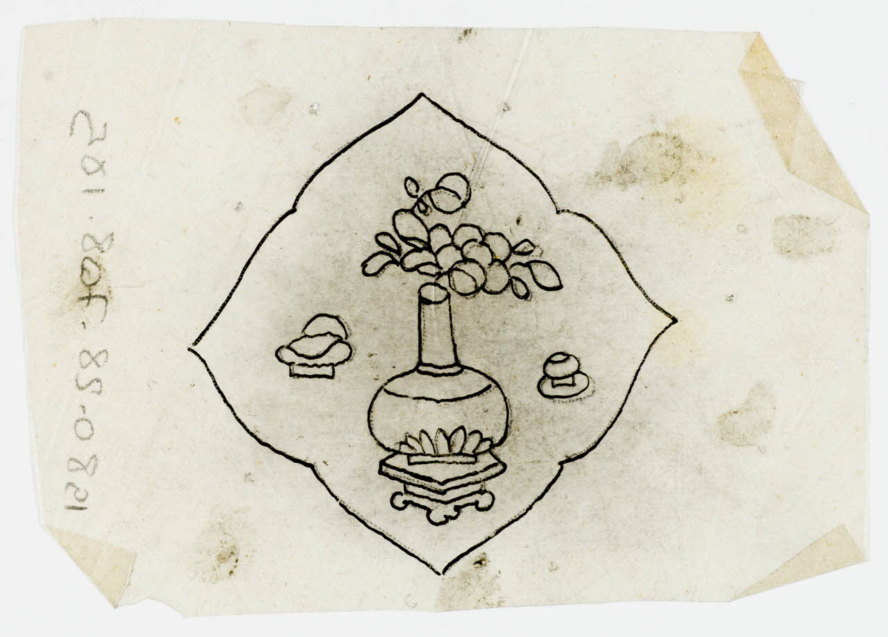 dessin Poncif à motif végétal 1980.28.708.105 Photo