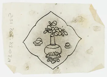 dessin Poncif à motif végétal 1980.28.708.105 Photo