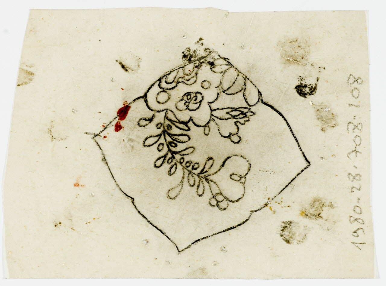 dessin Poncif à motif végétal 1980.28.708.108 Photo