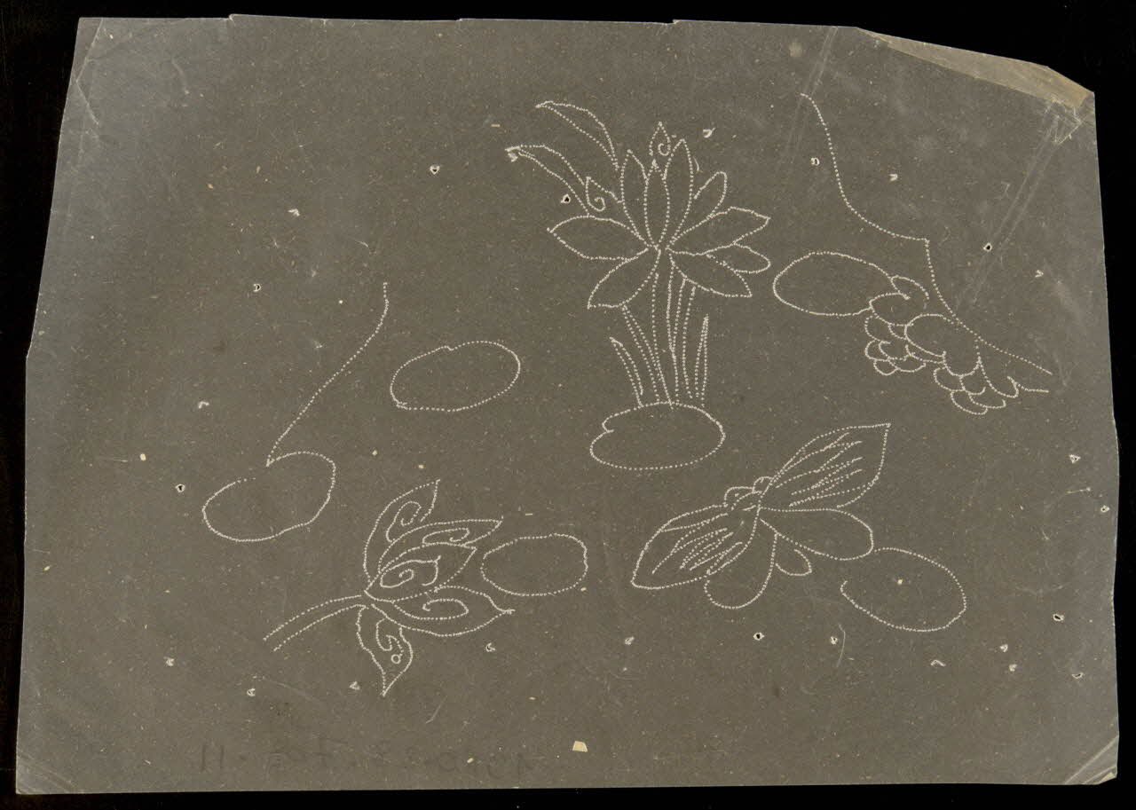 dessin Poncif à motif végétal 1980.28.708.11 Photo