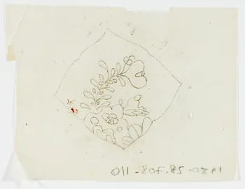 dessin Poncif à motif végétal 1980.28.708.110 Photo