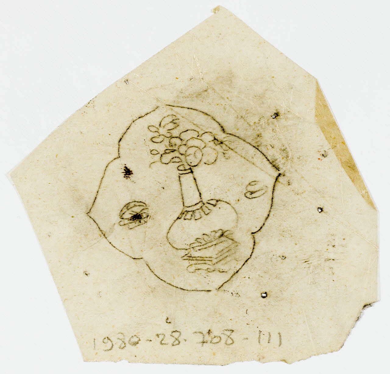 dessin Poncif à motif végétal 1980.28.708.111 Photo