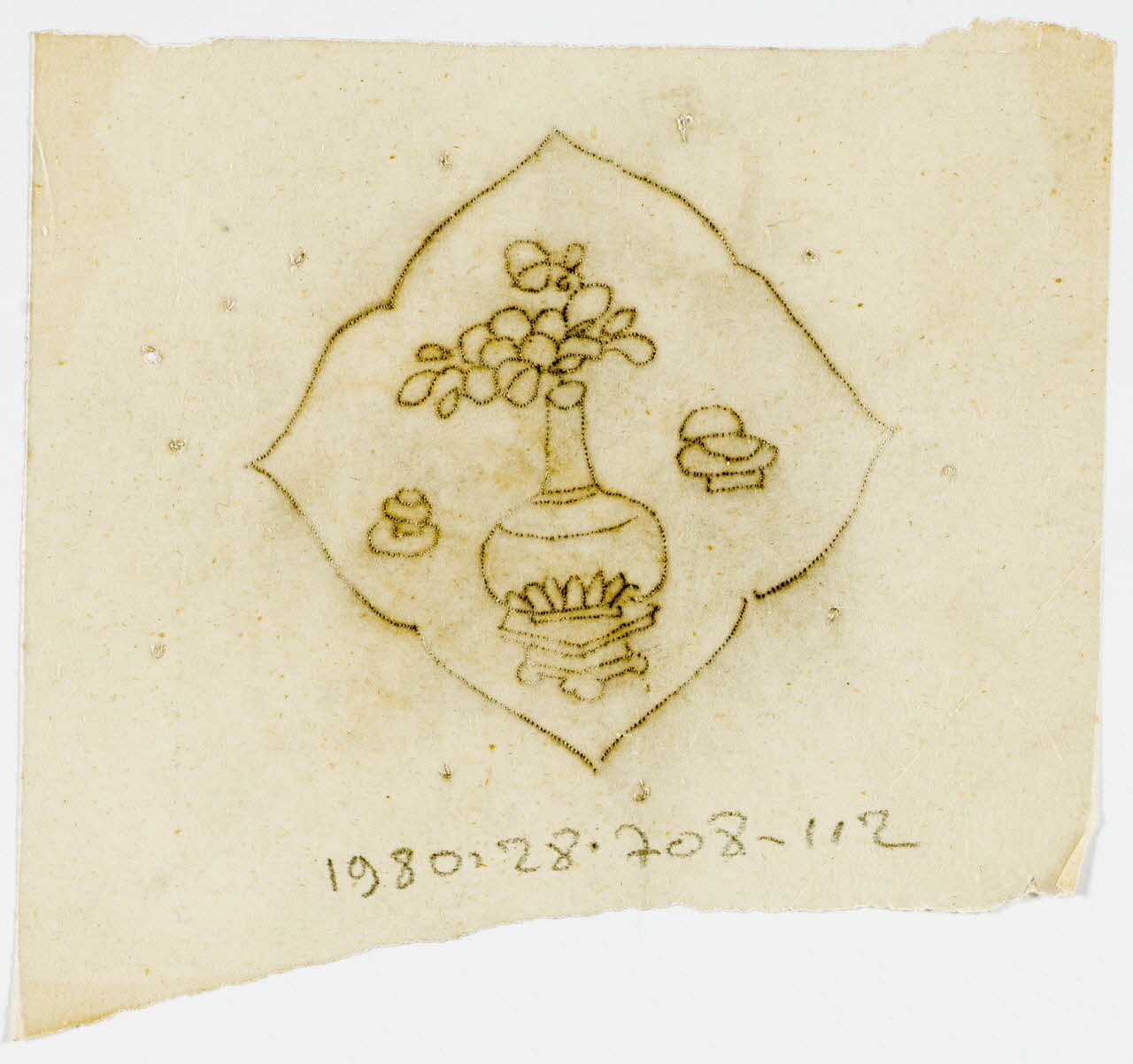 dessin Poncif à motif végétal 1980.28.708.112 Photo