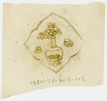 dessin Poncif à motif végétal 1980.28.708.112 Photo