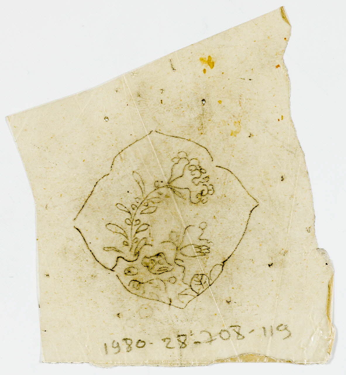 dessin Poncif à motif végétal 1980.28.708.119 Photo