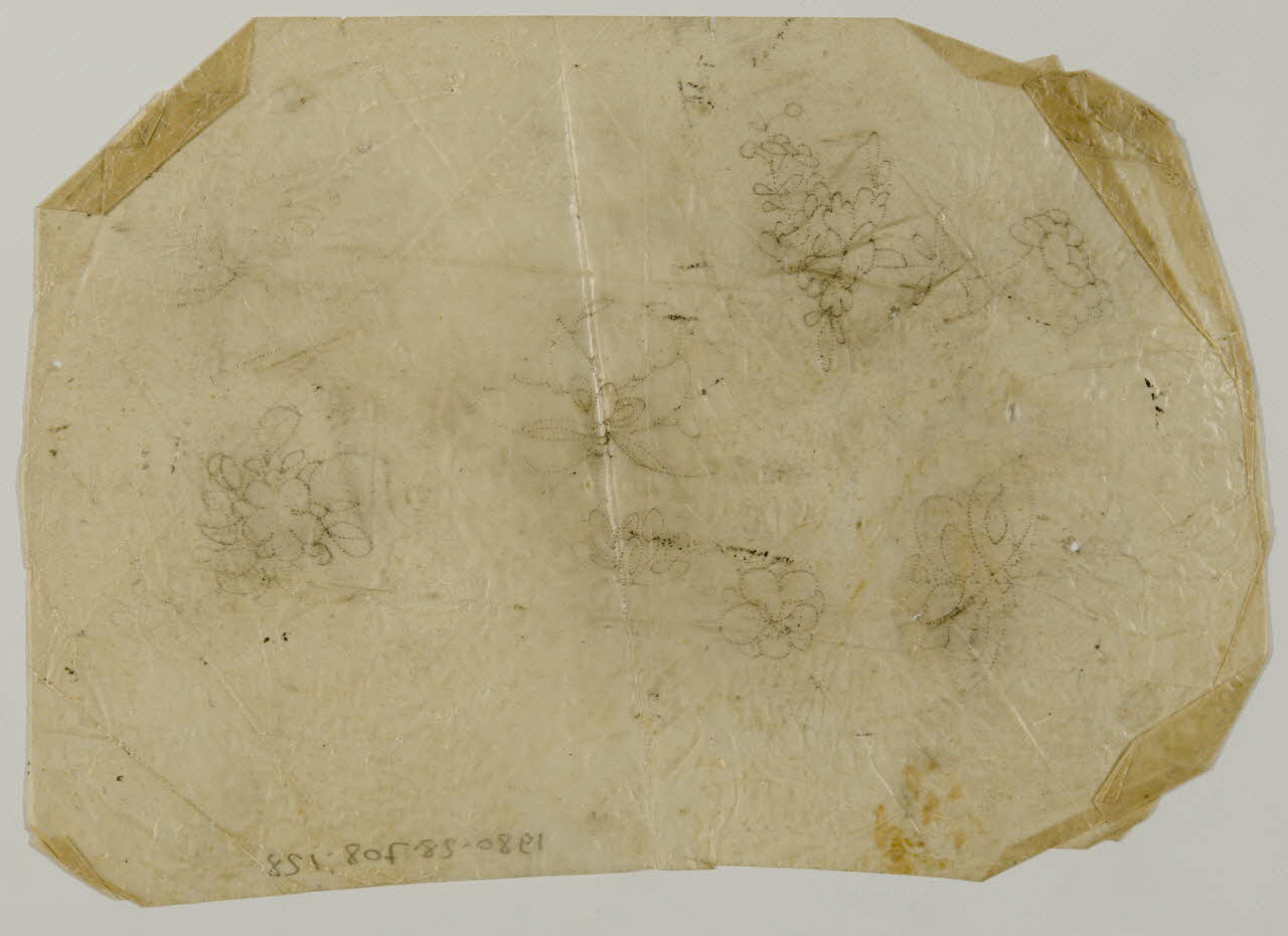 dessin Poncif représentant papillons et fleurs 1980.28.708.128 Photo