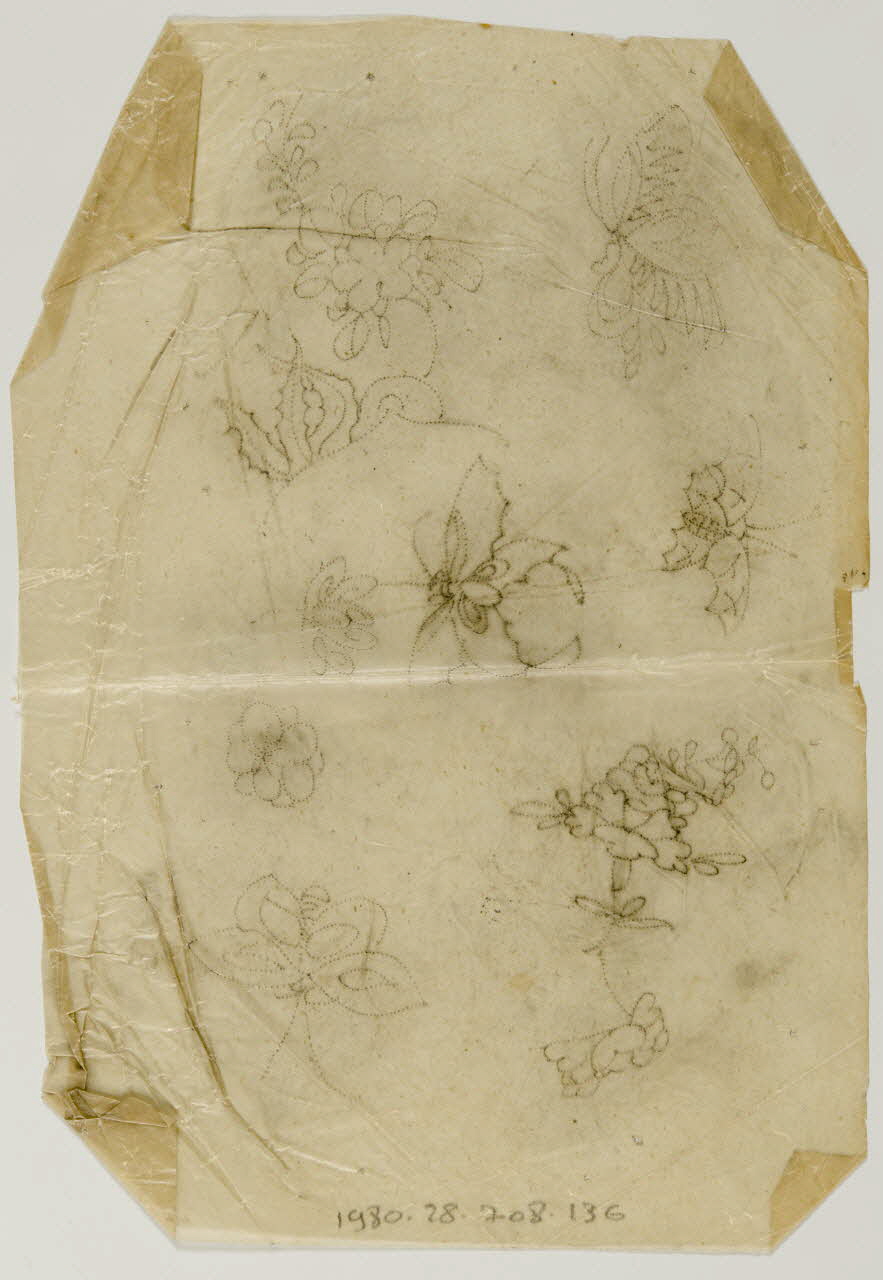 dessin Poncif à motif végétal 1980.28.708.136 Photo