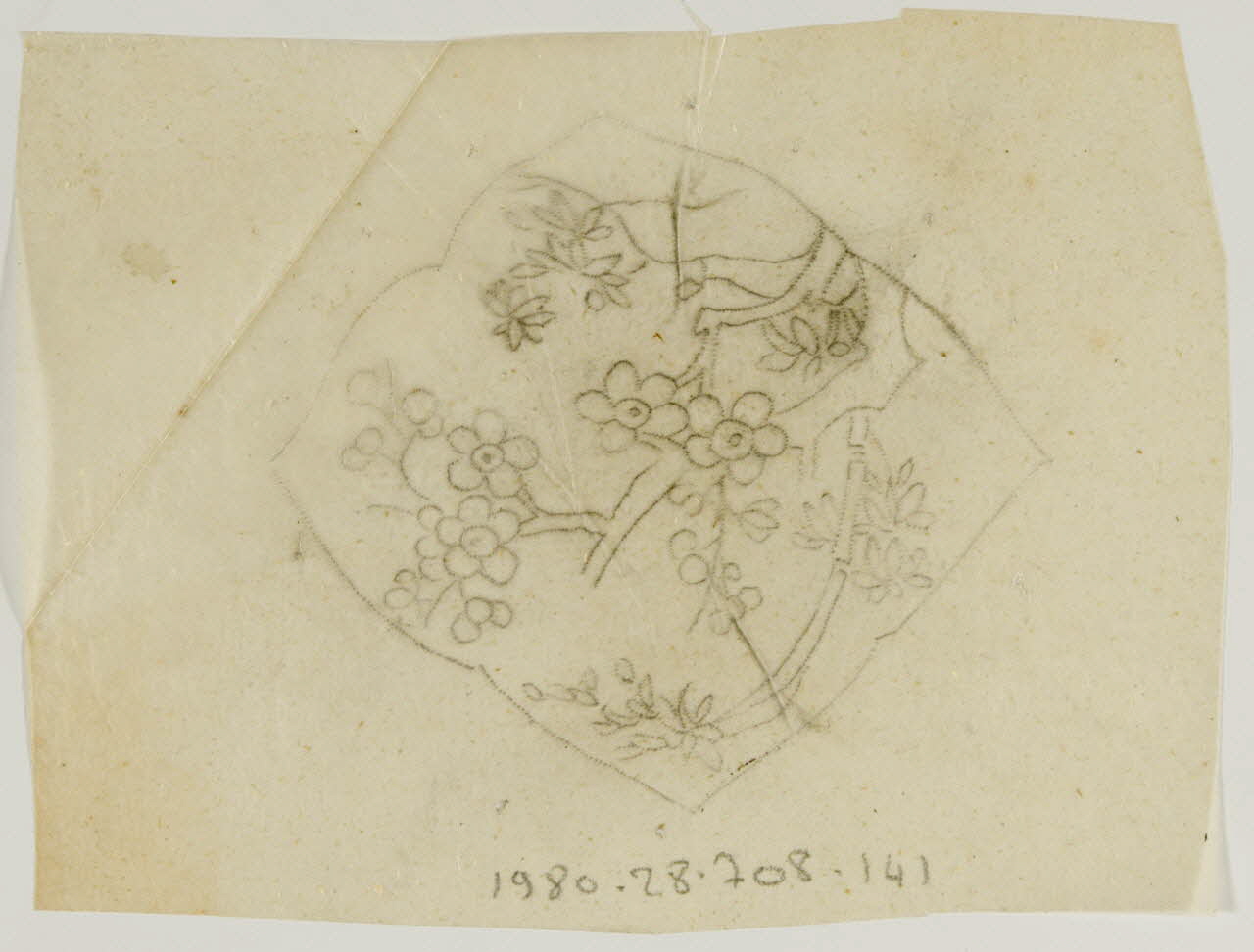 dessin Poncif à motif végétal 1980.28.708.141 Photo