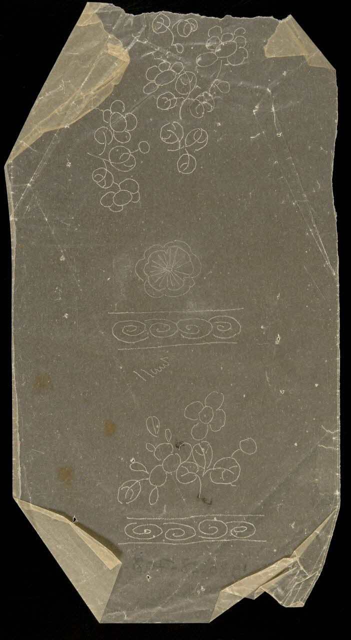 dessin Poncif à motif végétal 1980.28.708.17 Photo