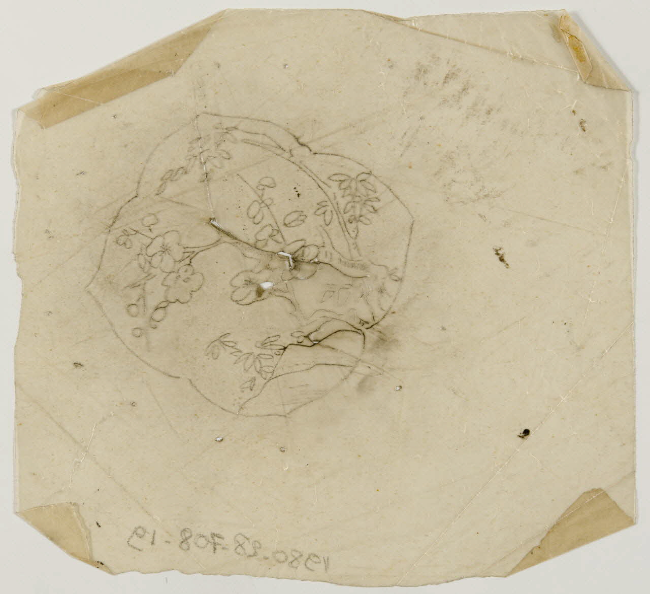 dessin Poncif à motif végétal 1980.28.708.19 Photo