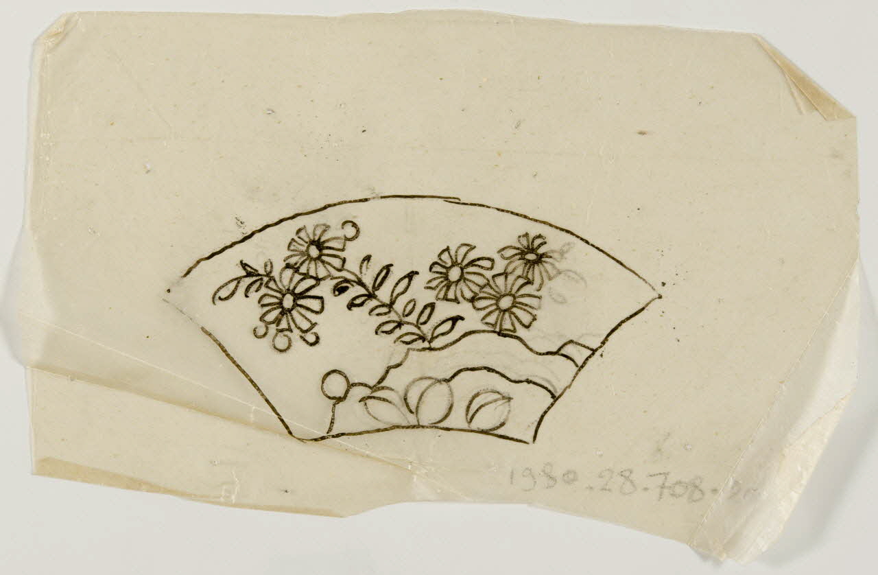 dessin Poncif à motif végétal 1980.28.708.20 Photo