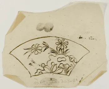 dessin Poncif à motif végétal 1980.28.708.21 Photo