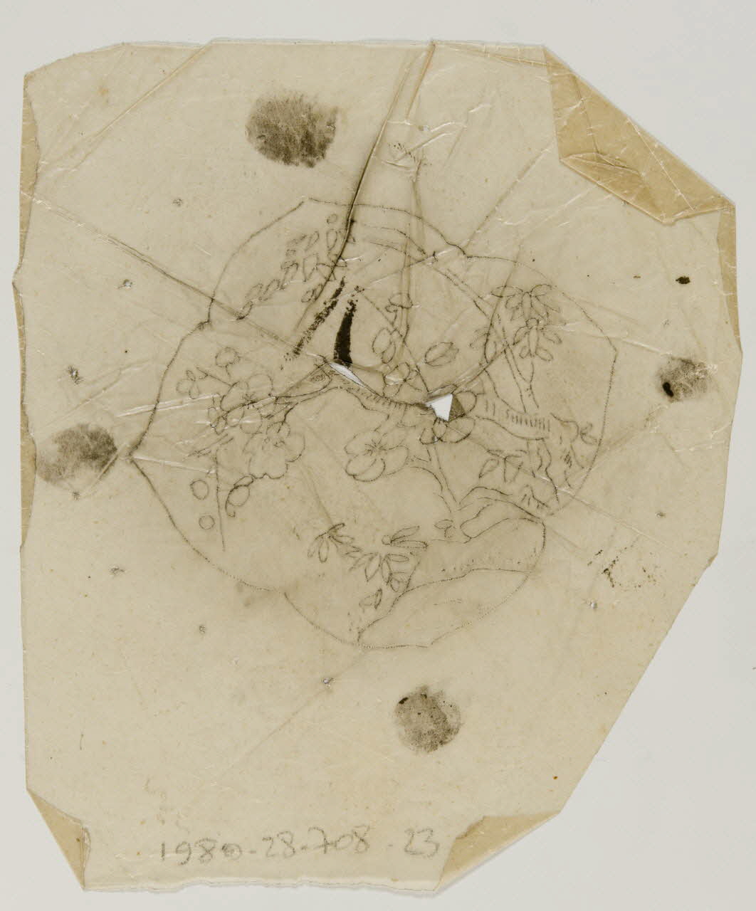 dessin Poncif à motif végétal 1980.28.708.23 Photo