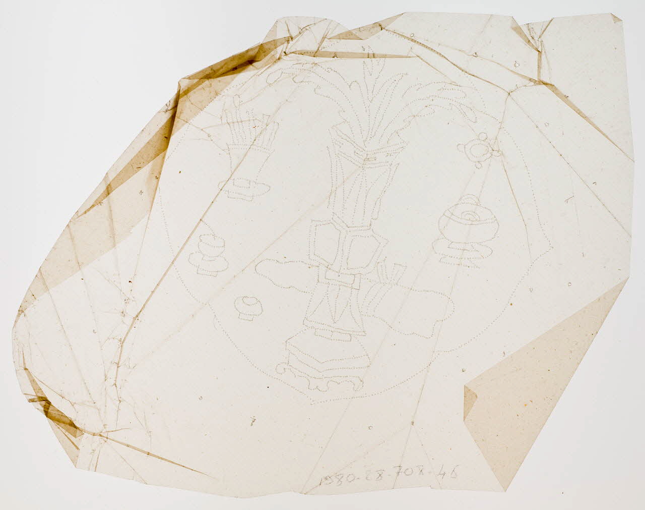 dessin Poncif à motifs végétaux 1980.28.708.46 Photo