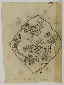 dessin Poncif à motifs végétaux 1980.28.708.52 Photo