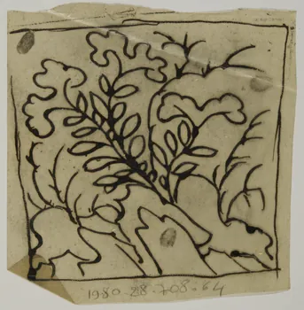 dessin Poncif à motif végétal 1980.28.708.64 Photo