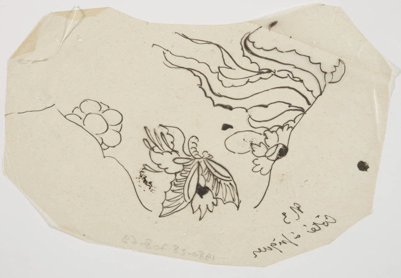 dessin Poncif à motif végétal 1980.28.708.69 Photo