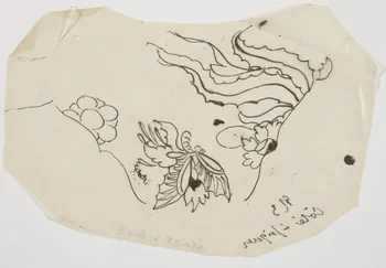 dessin Poncif à motif végétal 1980.28.708.69 Photo