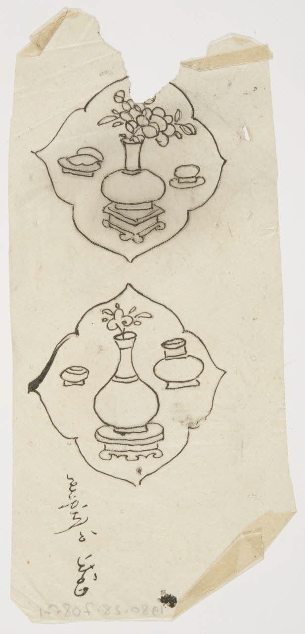 dessin Poncif représentant des vases 1980.28.708.71 Photo