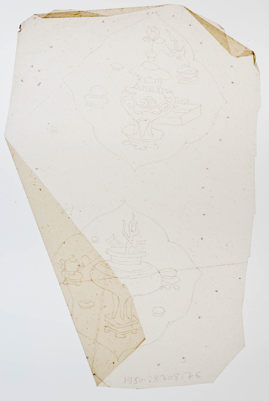 dessin Poncif représentant des vases 1980.28.708.76 Photo