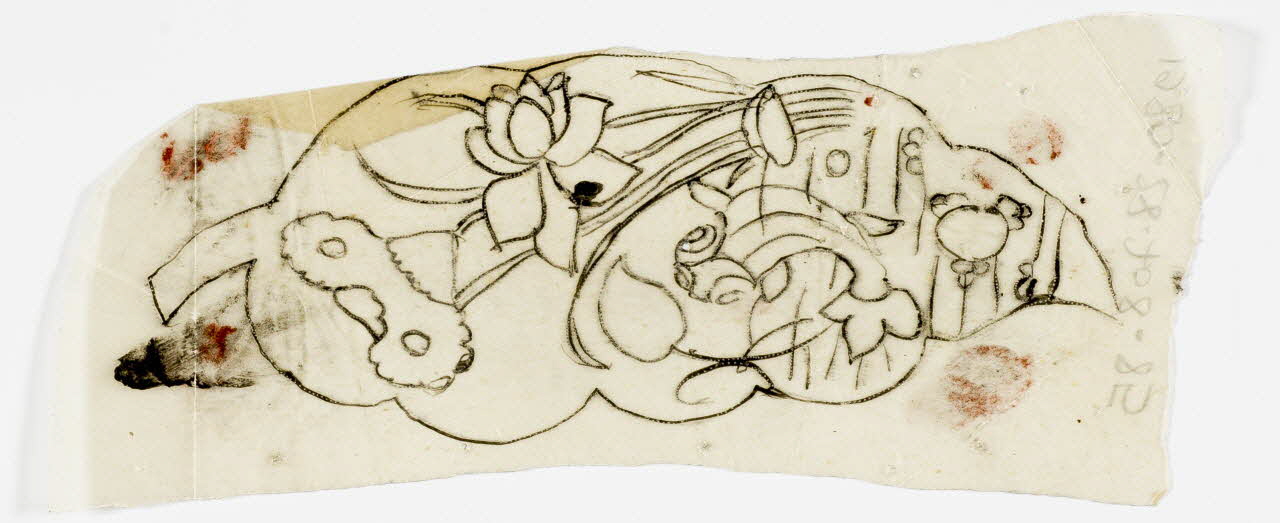 dessin Poncif à motif végétal 1980.28.708.85 Photo