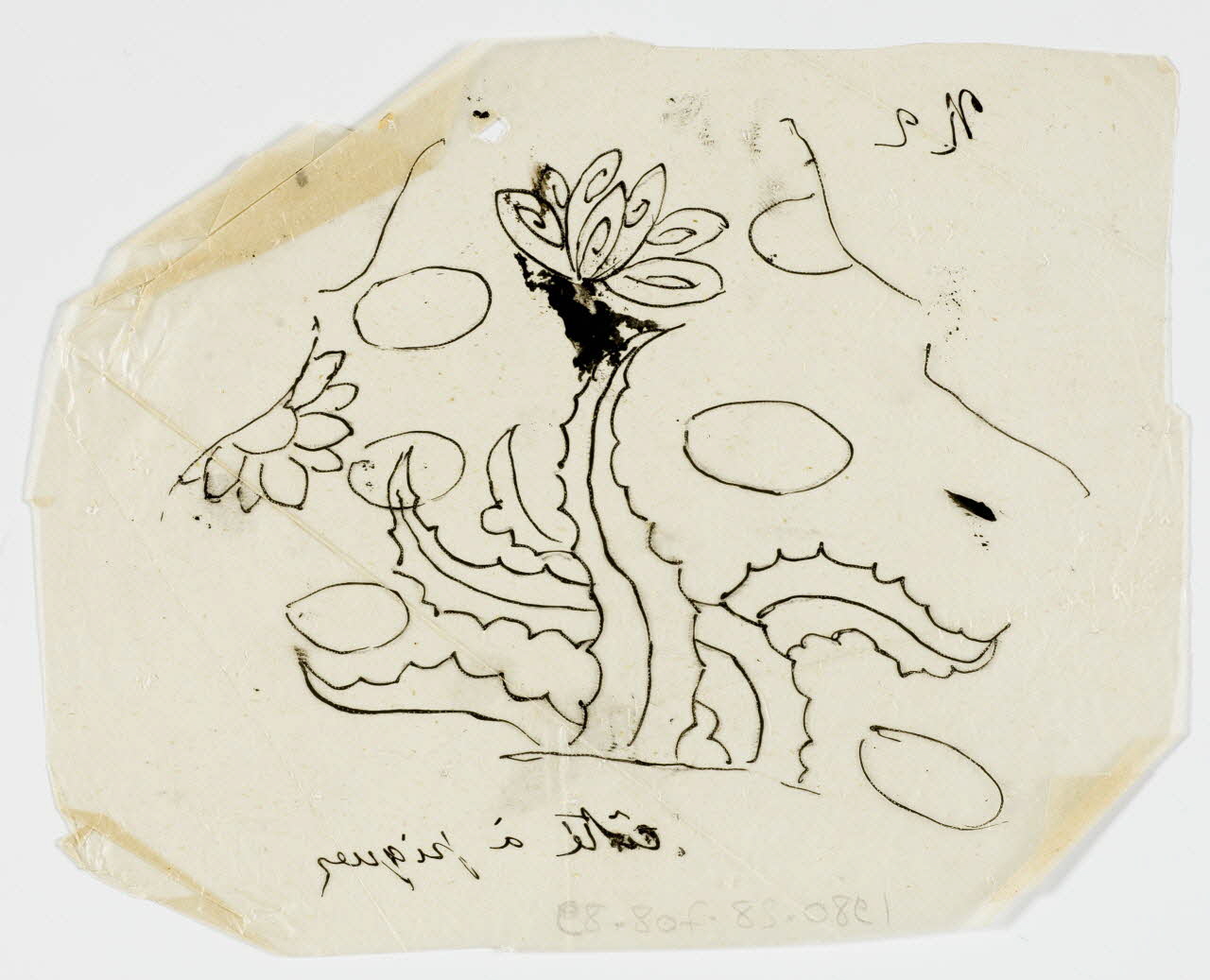 dessin Poncif à motif végétal 1980.28.708.89 Photo