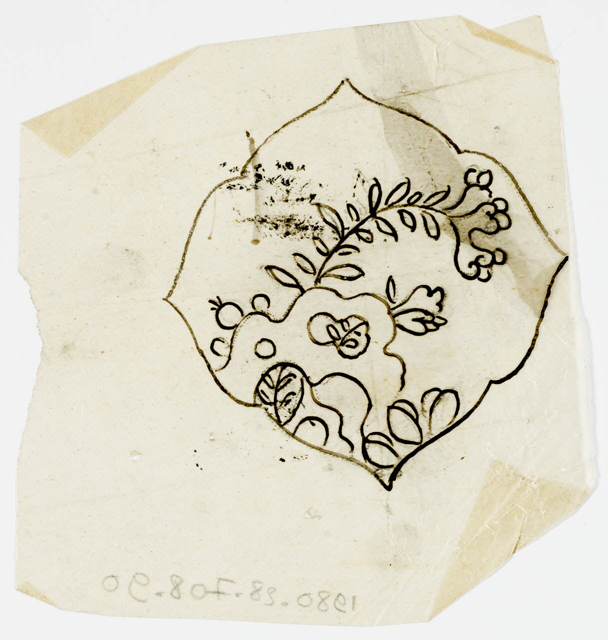 dessin Poncif à motif végétal 1980.28.708.90 Photo