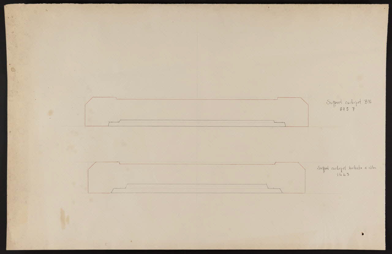 dessin Coupe de couvercle 1980.28.714.4 Photo