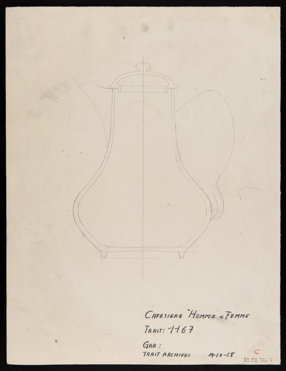 Porcelainerie Samson, Montreuil ensemble (2) Coupe d'une cafetière 1968 1980.28.714.7 Photo