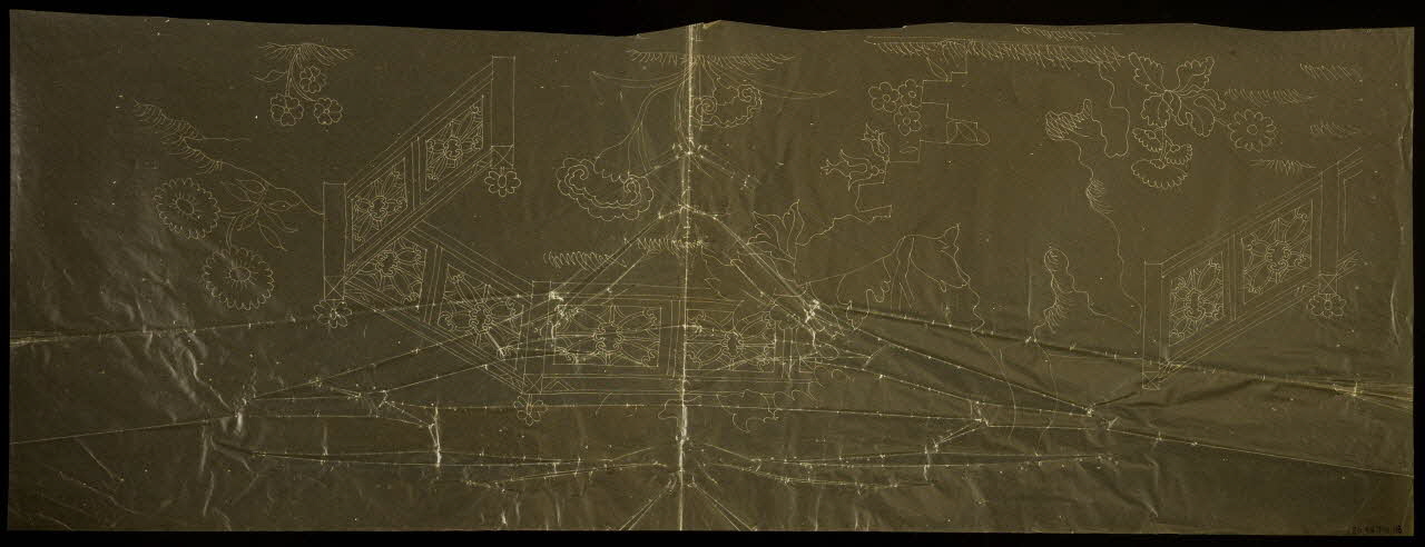 Poncif Poncif avec fleurs et palissades 1980.28.715.113 Photo