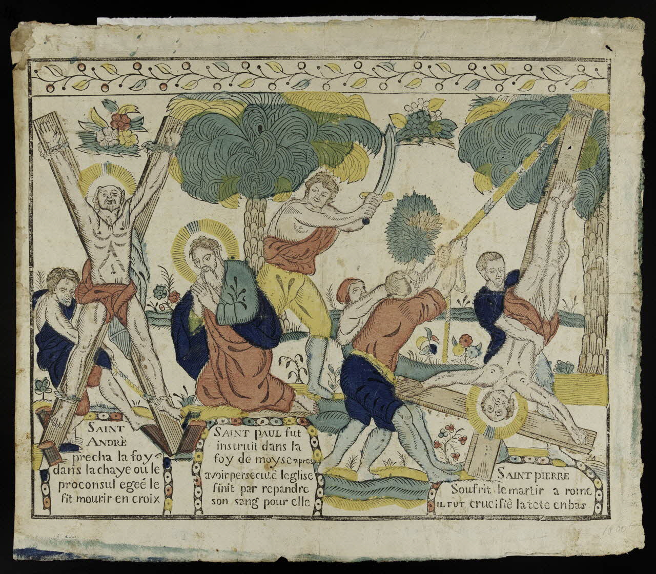 estampe Saint André, saint Paul et saint Pierre martyrs 1980.3.2.11 Photo