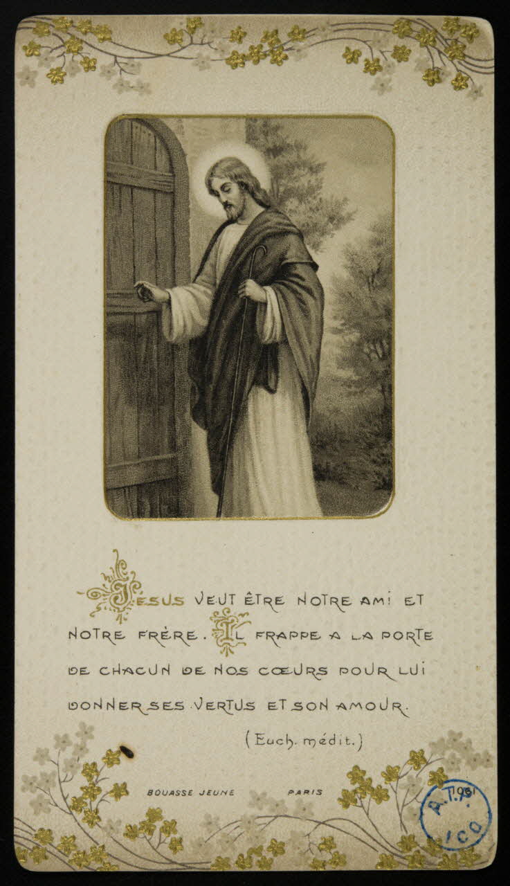 image pieuse Jésus frappe à la porte 1980.31.103 Photo