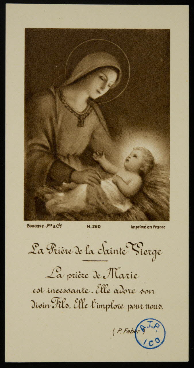 image pieuse La Prière de la Sainte Vierge 1980.31.108 Photo