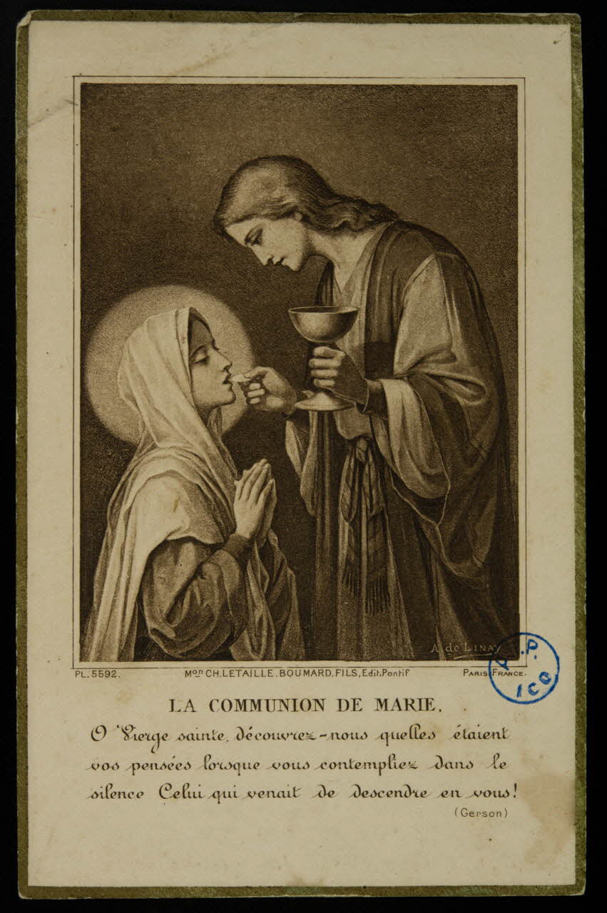 estampe LA COMMUNION DE MARIE. 1980.31.110 Photo