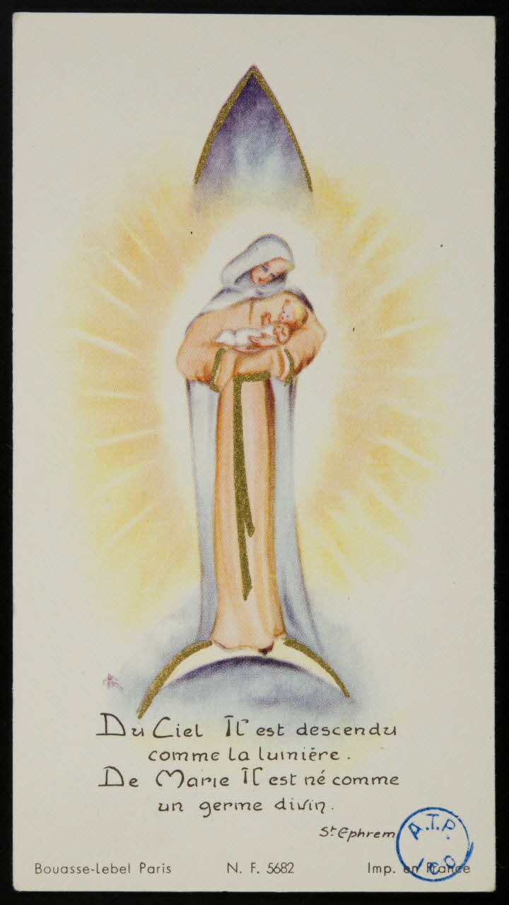 image pieuse Vierge à l'enfant 1980.31.111 Photo