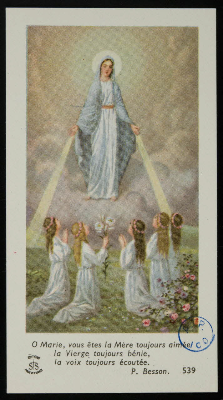 image pieuse O Marie, vous êtes la Mère toujours aimée 1980.31.114 Photo