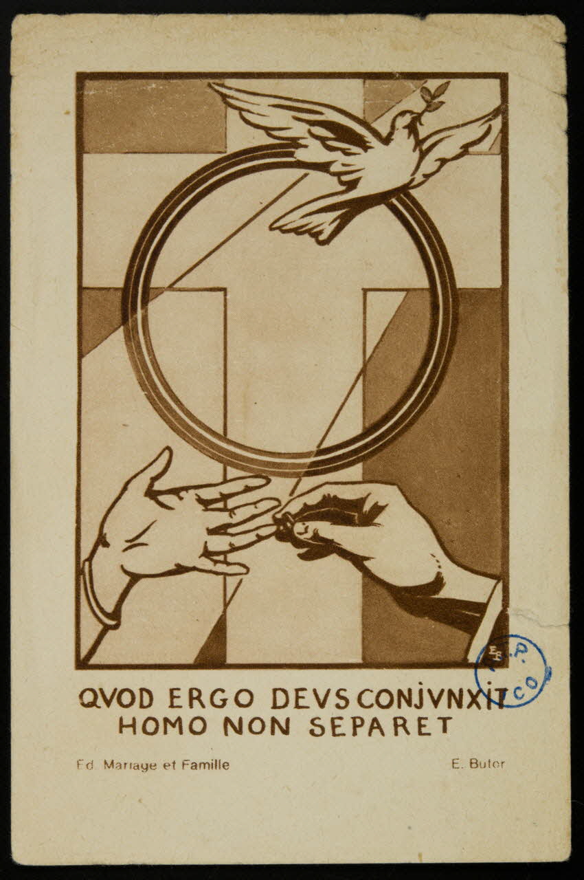 image pieuse Alliance et mariage 1945 1980.31.138 Photo