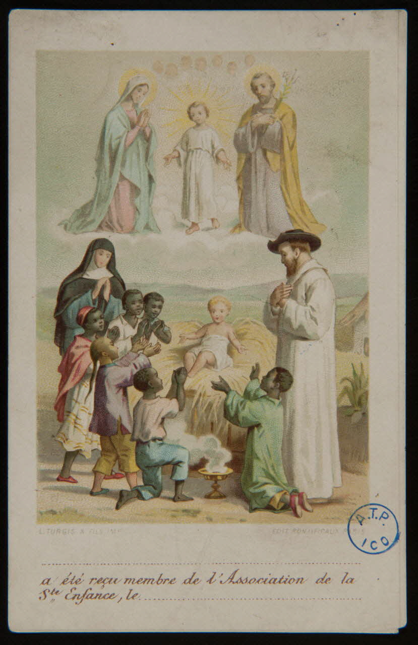 image pieuse Carte d'adhésion à l'association de la Sainte Enfance 1980.31.143 Photo