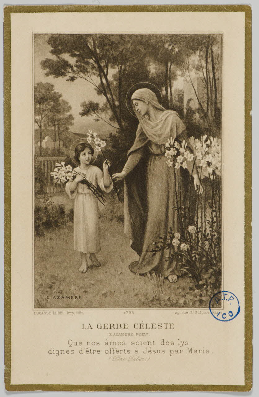 Etienne Azambre image pieuse LA GERBE CELESTE 1906 1980.31.32 Photo