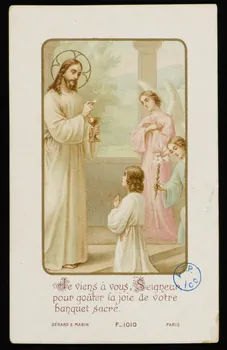 Gérard, E. & Cie image pieuse Souvenir de Première Communion Paris 1919 1980.31.43 Photo