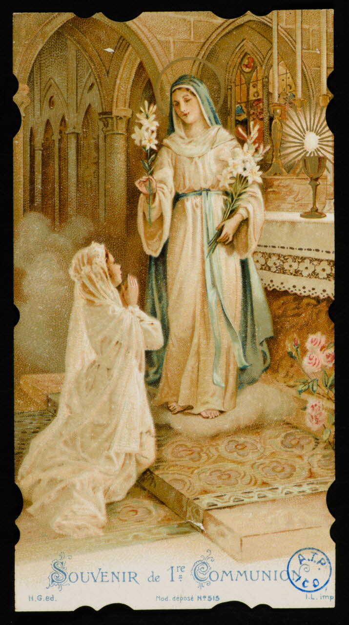 image pieuse SOUVENIR de 1re COMMUNION. 1920 1980.31.44 Photo